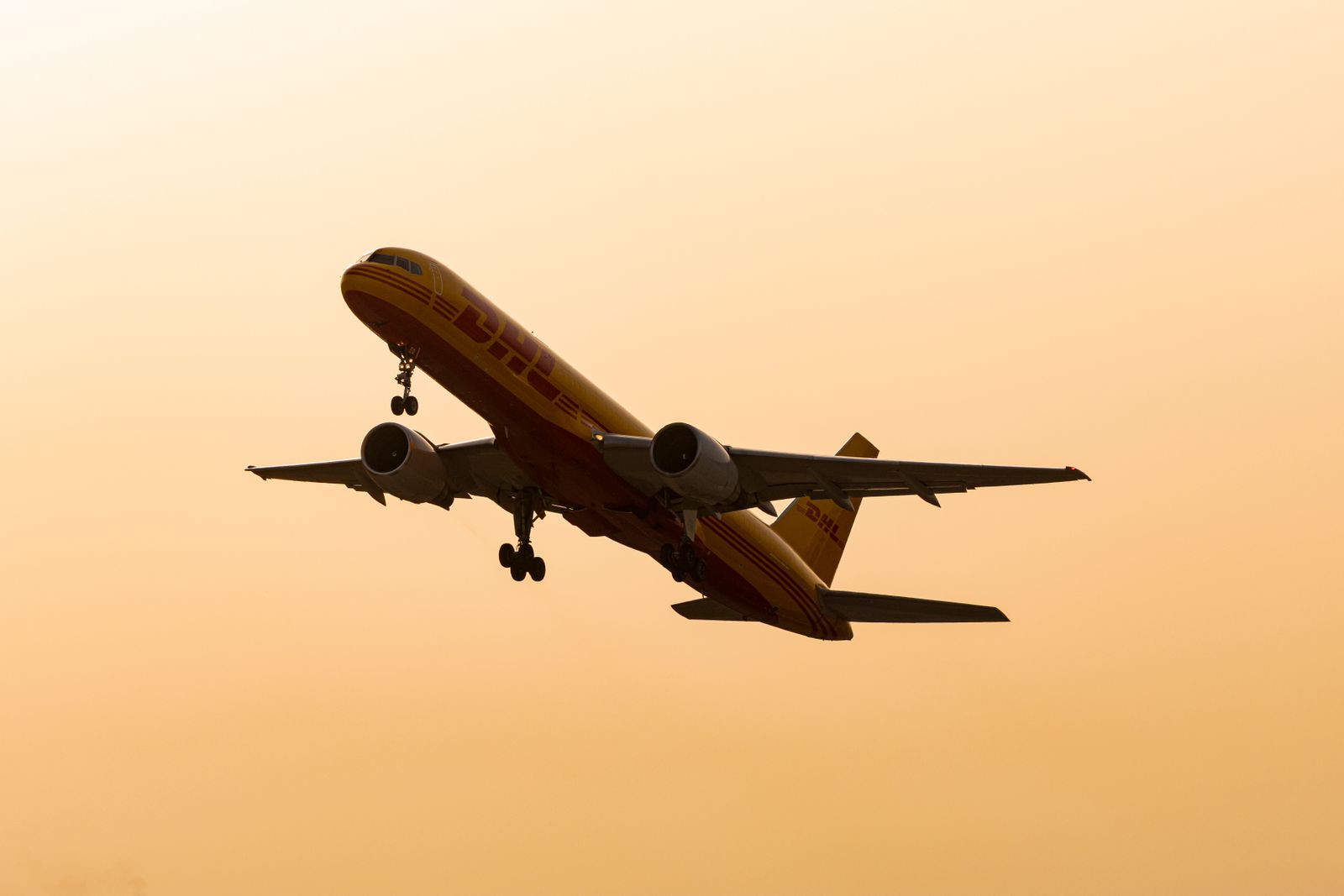 Cargo logistics at sunset with global shipping theme